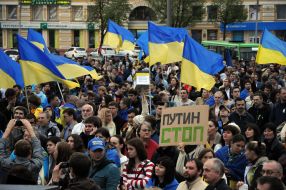 Участники молебна