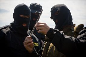 Fighters  "Donbass-1" company  of "Dnepr" battalion