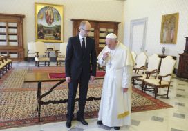 Арсеній Яценюк та Папа Римський Франциск