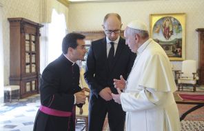 Арсеній Яценюк та Папа Римський Франциск