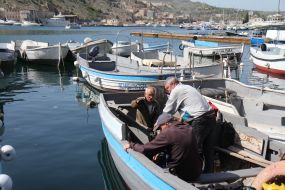 Boats on the berth in Balaklava
