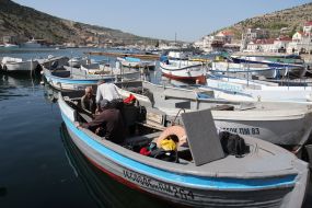 Boats on the berth in Balaklava