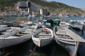 Boats on the berth in Balaklava