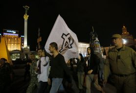 Mass Fight happened at Maidan in Kiev on April 29, 2014