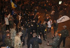 Mass Fight happened at Maidan in Kiev on April 29, 2014