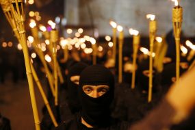 Mass Fight happened at Maidan in Kiev on April 29, 2014