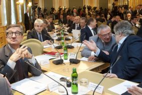 Sergey Taruta, Valeriy Baranov and Igor Kolomoyskiy