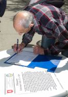 Collecting signatures for a petition to the U.S. Congress, EU and UN