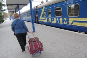 Железнодорожный вокзал в Симферополе 