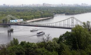 Foot-bridge through Dnepr 