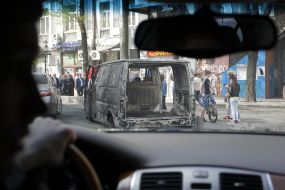 Сгоревший автомобиль