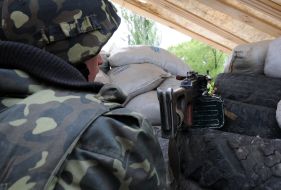 Serviceman at the checkpoint