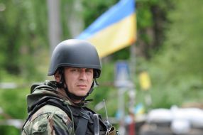 Serviceman at the checkpoint