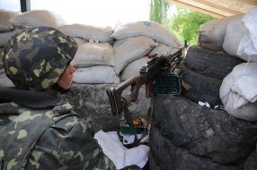 Serviceman at the checkpoint