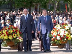 Participants of parade on Victory Day
