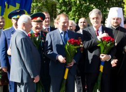 Leonid Kravchuk, Leonid Kuchma and Viktor Yushchenko