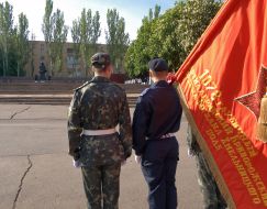 Participants of celebration of Victory Day