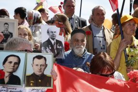 Participants of celebration of Victory Day