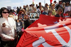 Participants of celebration of Victory Day