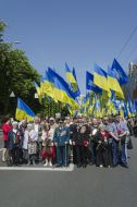 Участники празднования Дня Победы