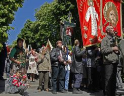 Участники празднования Дня Победы