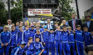 Petr Poroshenko, Vitaliy Klichko, Segey Buvka and Igor Surkis