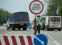 Blockhouse on an entrance in Zaporozhia