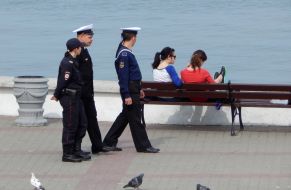 Patrolling the streets of Sevastopol