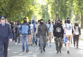 Fans of FC "Dynamo" (Kiev) picket House of Football