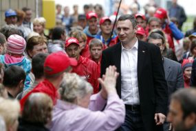 Vitali Klitschko meeting with residents of Podilskyi district