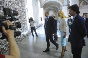 Arseniy Yatsenyuk, Natalya Zabolotnaya and Yevgeniy Nishchuk