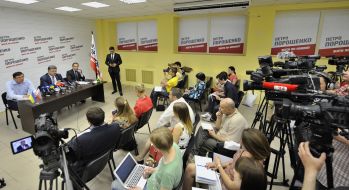 Yuriy Lutsenko, Petr Poroshenko and Nikolay Tomenko