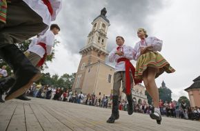 Children perform a dance
