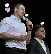 Petr Poroshenko and Vitaliy Klichko