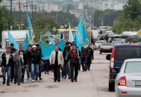 Participants of mourning rally