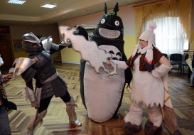 Participants of the festival cosplay "ANICON VI"