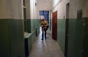 Man wearing a soldier NKVD