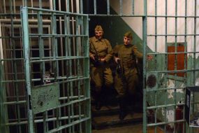 Man wearing a soldier NKVD