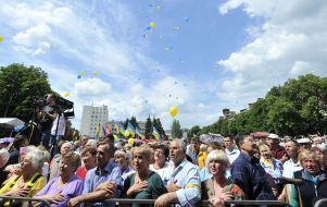 Meeting of Petr Poroshenko with voters