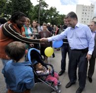 Meeting of Petr Poroshenko with voters