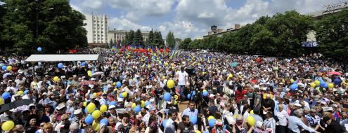 Meeting of Petr Poroshenko with voters