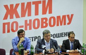Yuriy Lutsenko, Petro Poroshenko and Nikolay Tomenko