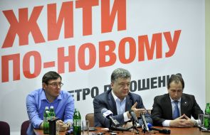 Yuriy Lutsenko, Petro Poroshenko and Nikolay Tomenko