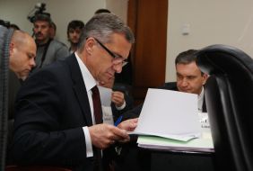 Outside Cabinet session