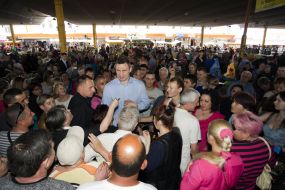 Vitaliy Klichko on Privoz market  in Odessa