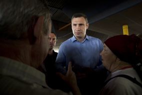 Vitaliy Klichko on Privoz market  in Odessa