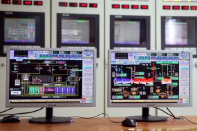 Monitors in the control room