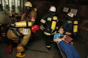 Evacuation of people from underground passage