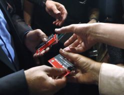 Business cards of Dmitry Yarosh