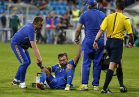 Playing moment of the match